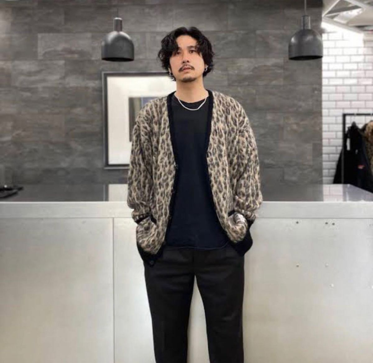 WACKO MARIA』/ワコマリア LEOPARD MOHAIR CARDIGAN モヘア