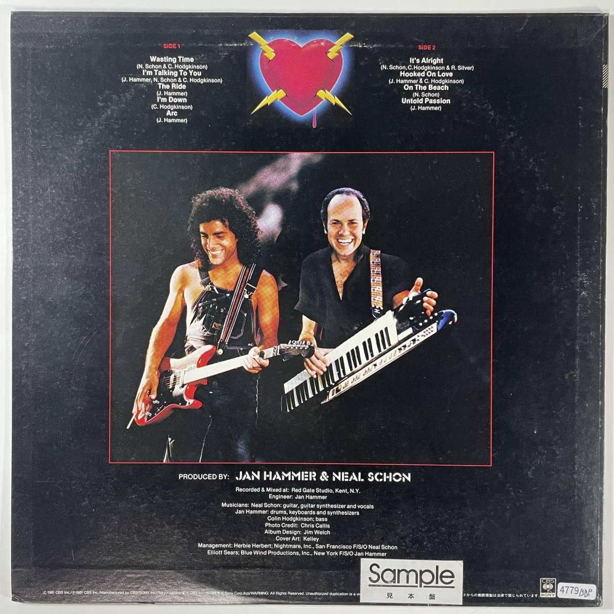 04779 【プロモ盤】 Neal Schon & Jan Hammer/Untold Passion_画像2