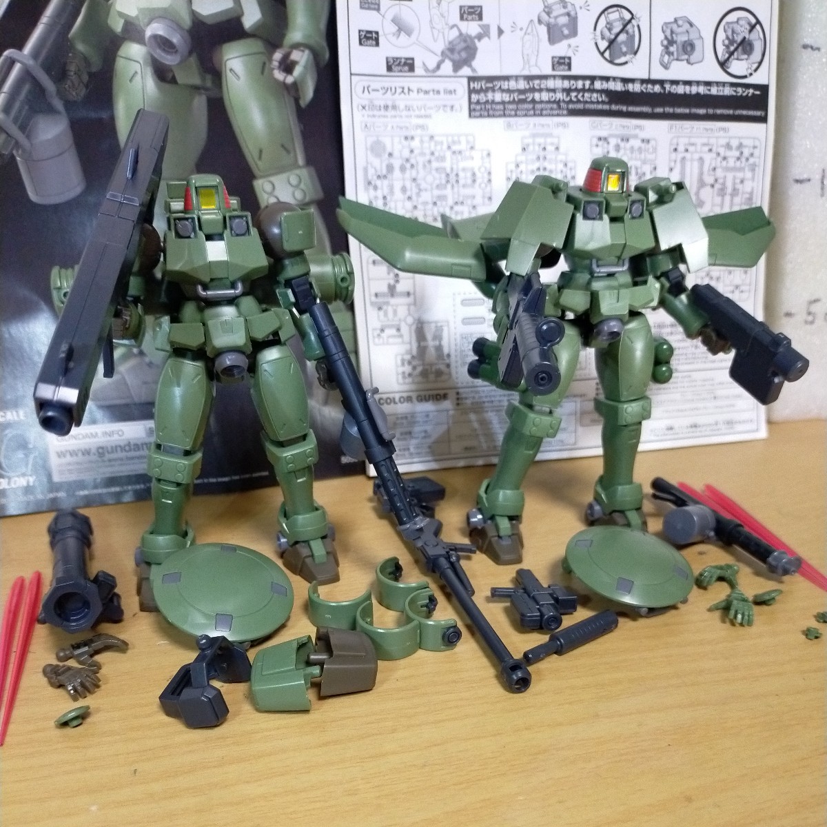 HG 1/144 プレバン 限定 リーオー フルウェポンセット 素組 完成品 トールギス ウイング ガンダム フィギュア ジャンク ガンプラ HGAW 宇宙_画像の仕上げ、説明書付き