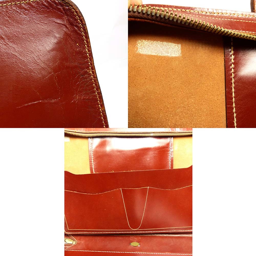 ヴィンテージ 1950-60年代頃 Leather Brief-O-Fold レザー ブリーフケース / ビジネスバッグ (CROWN / クラウンジッパー)12i-6-005の画像7