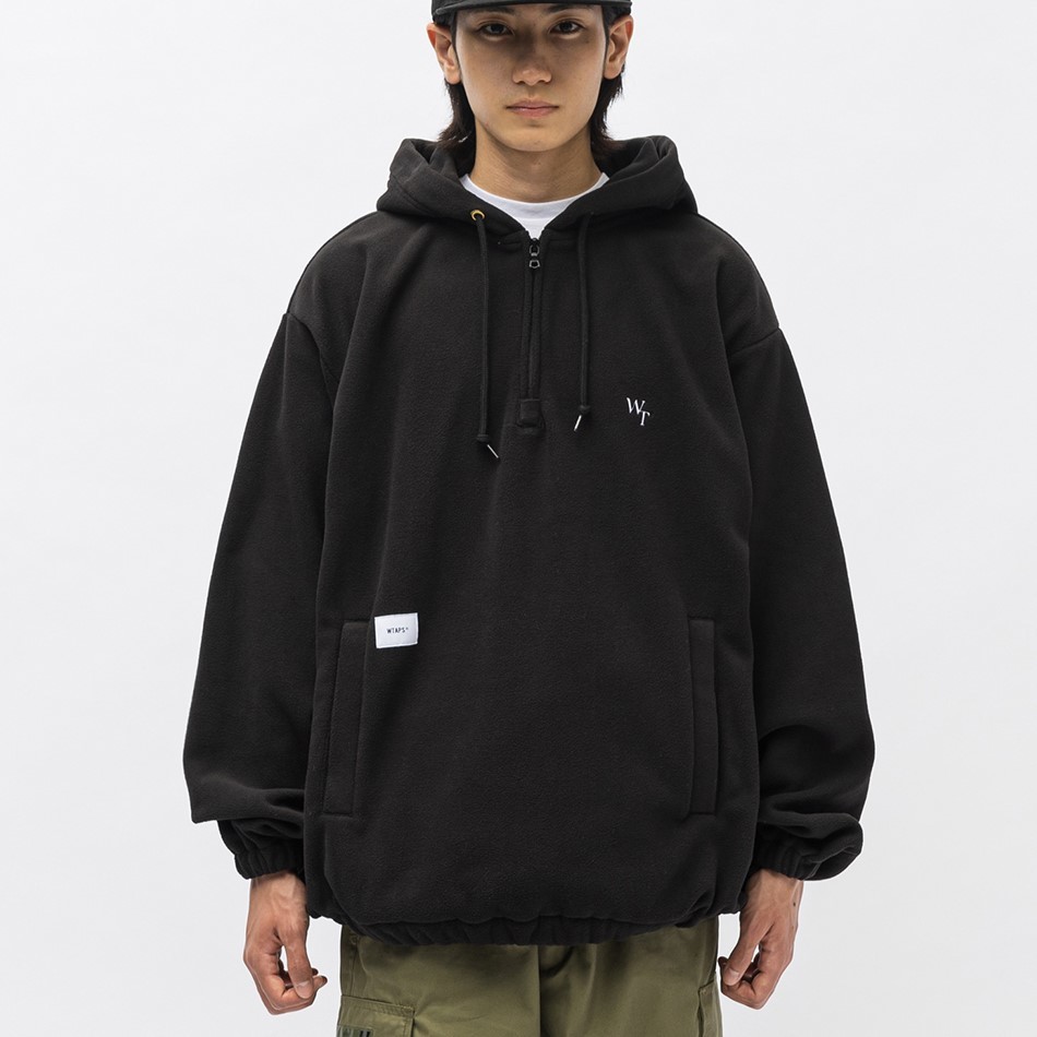 23秋冬　XLサイズ（サイズ04） ブラック　SEAL / HOODY / POLY. LEAGUE　ダブルタップス　WTAPS　ストレッチフリース　232ATDT-CSM31_画像1