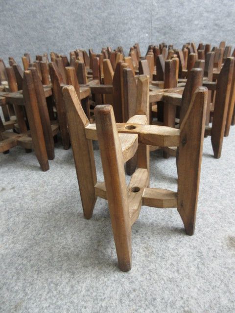 【政】33105 糸巻き 30個 糸車 織機 織物 インテリア 木車_画像2