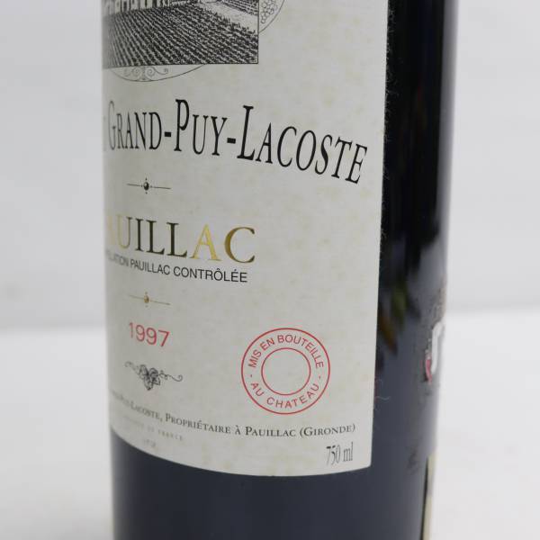 CHATEAU GRAND-PUY-LACOSTE（シャトー グラン ピュイ ラコスト）1997 13％ 750ml M23K070008_画像8