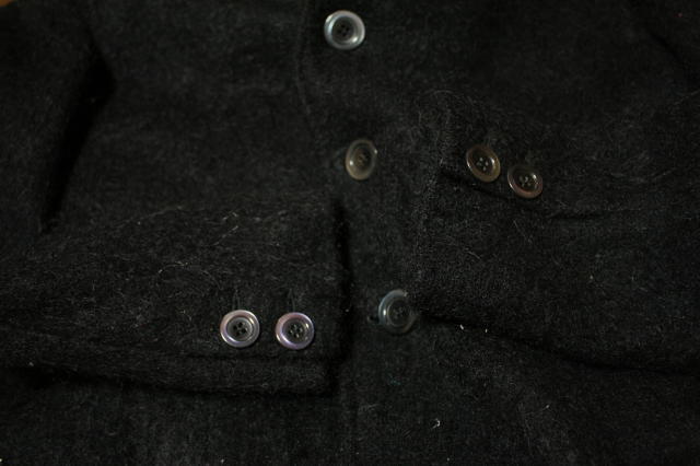 Special ハンドメイド 50s フランス ビンテージ 黒 モヘア ロカビリー ジャケット■ セディショナリーズ ラロッカ カートコバーン 30s 40s_色は、こちらの色の普通の黒色になります。