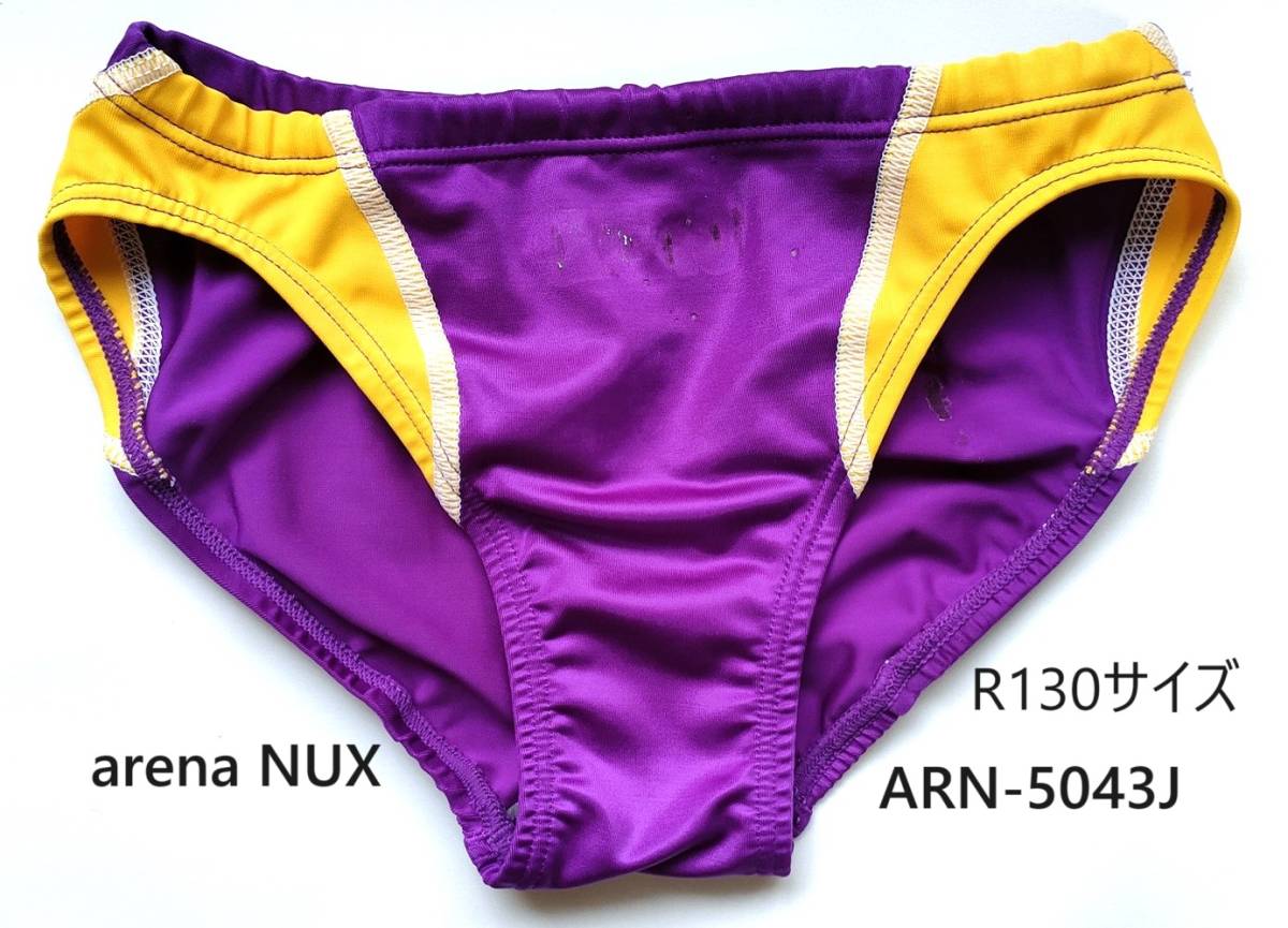 R130】arena nux 競パン ARN-5043J 競泳水着 紫黄 パープル R130】arena nux 競パン ARN-5043J 競泳水着 紫黄 パープル