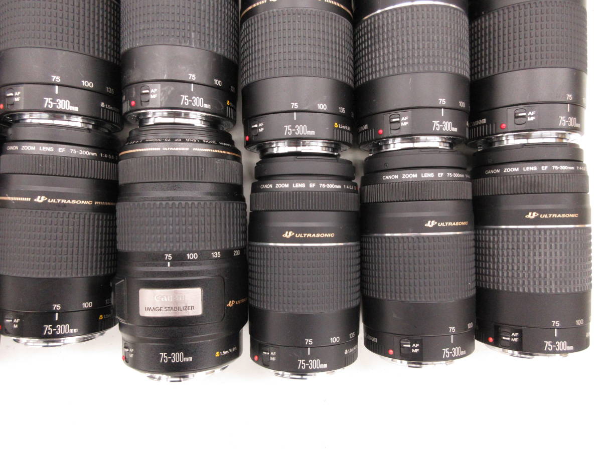 (4013Y)ジャンク Canon EF 75-300mm 4-5.6 IS 75-300mm 4-5.6 Ⅱ等 キャノン まとめて 大量セット 30点 動作未確認 同梱不可_画像5