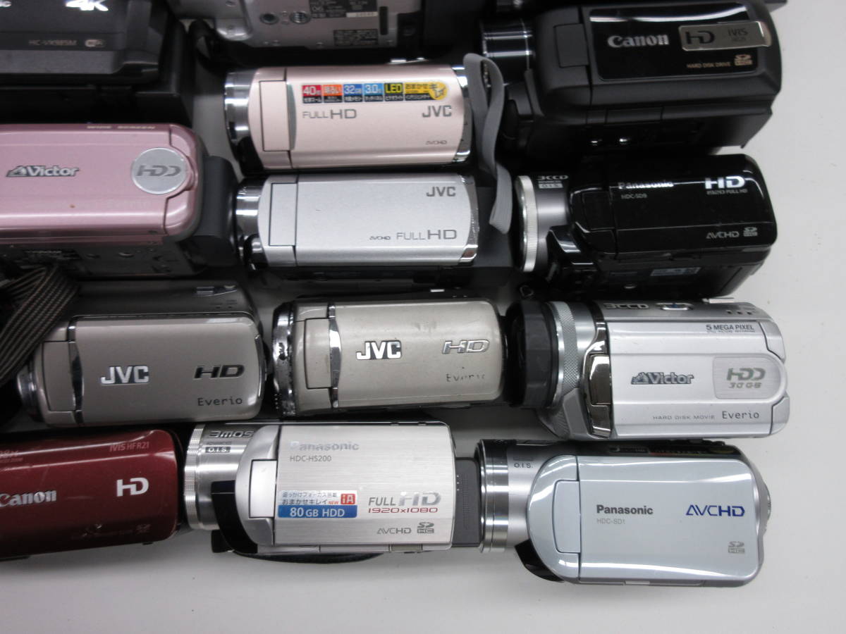 (4055U)ジャンク JVC GZ-HD620 SONY DCR-SR100 Canon iVIS HG21 Panasonic HDC-HS200 等 まとめてセット 35点 動作未確認 同梱不可_画像5
