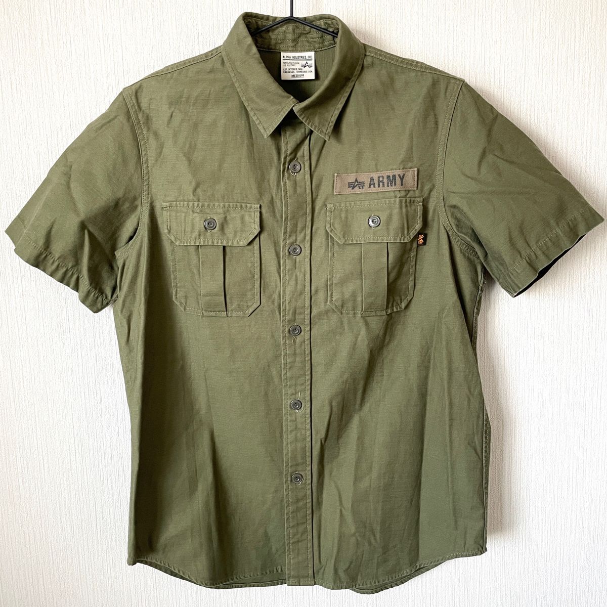 ALPHA INDUSTRIES】アルファインダストリーズ ミリタリーシャツ ALPHA INDUSTRIES】アルファインダストリーズ ミリタリーシャツ