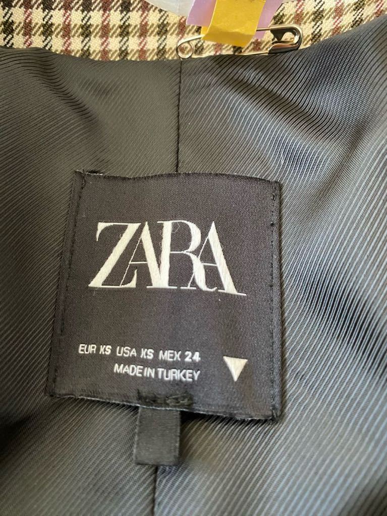 クリーニング済美品◆ZARA チェックオーバーサイズジャケット◆テーラードジャケット