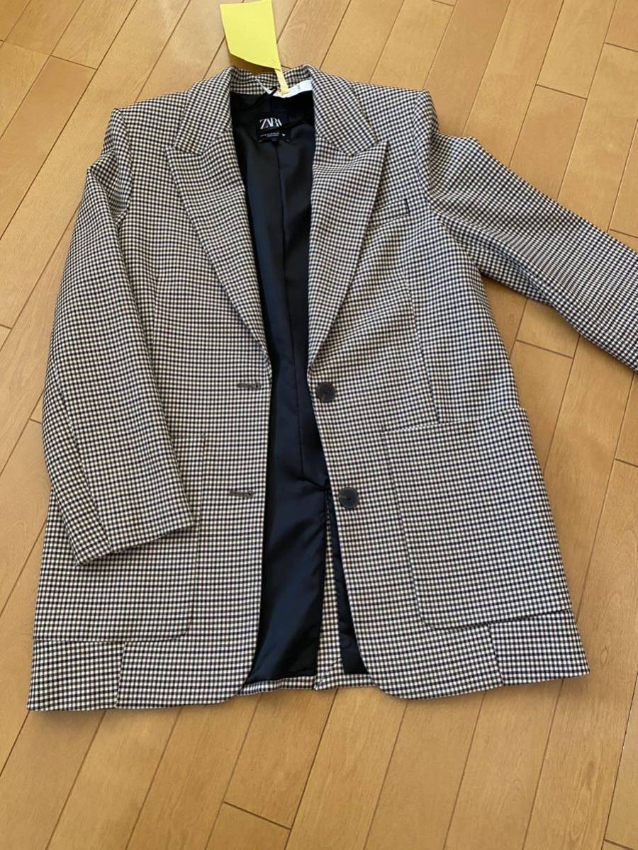 クリーニング済美品 ZARA チェックオーバーサイズジャケット クリーニング済美品 ZARA チェックオーバーサイズジャケット