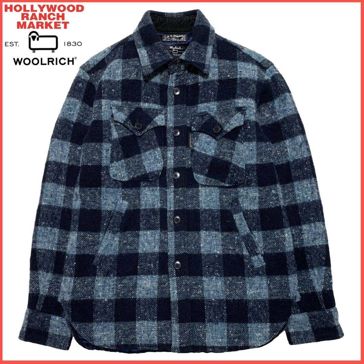 キムタク着 名作 美品 HOLLYWOOD RANCH MARKET Woolrich HRM ハリウッドランチマーケット ウールリッチ チェック CPO シャツ ジャケット 2_画像1