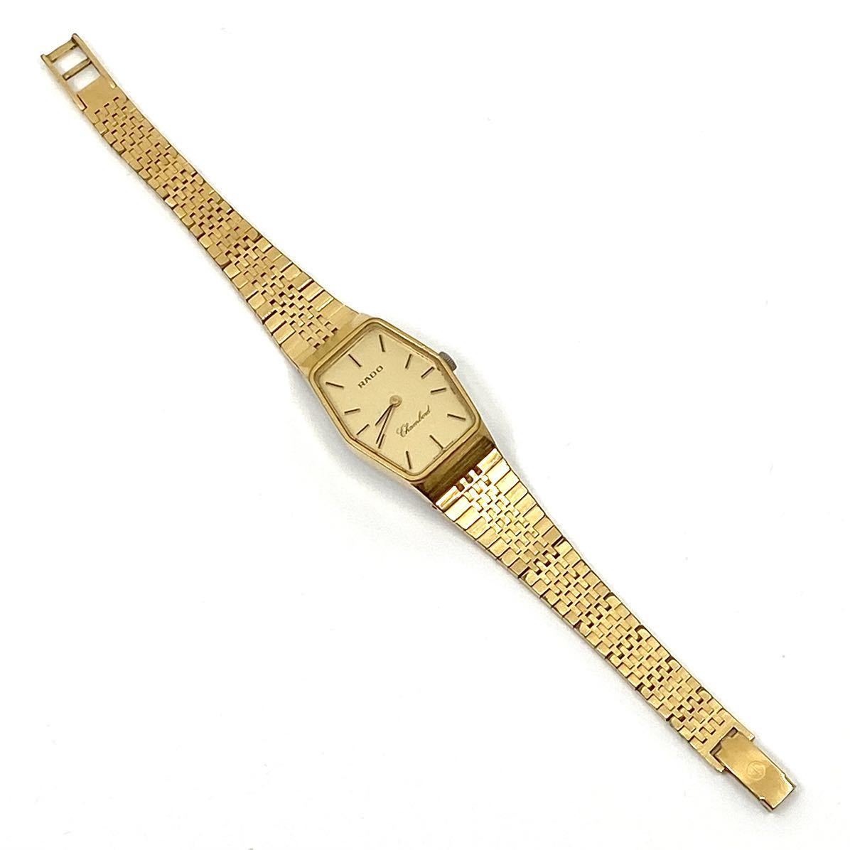 RADO シャンボール 手巻き式 腕時計 バーインデックス 2針 Swiss スイス製 ゴールド 金 ラドー Y162_画像6