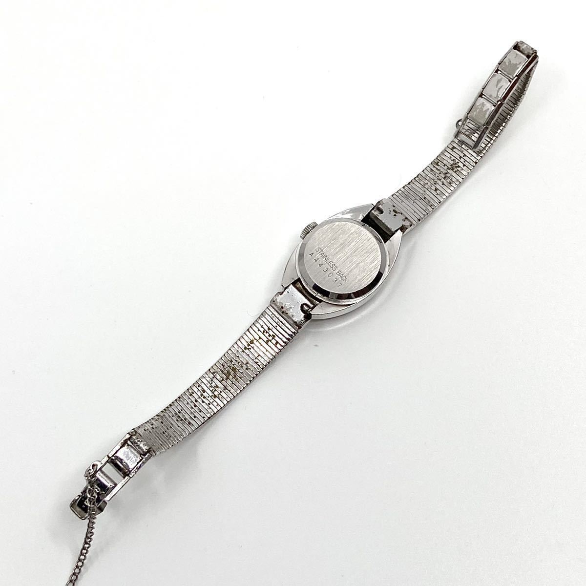 RADO Durance 手巻き式 腕時計 カットガラス バーインデックス 2針 シルバー 銀 ラドー デュランス ヴィンテージ Y136_画像7