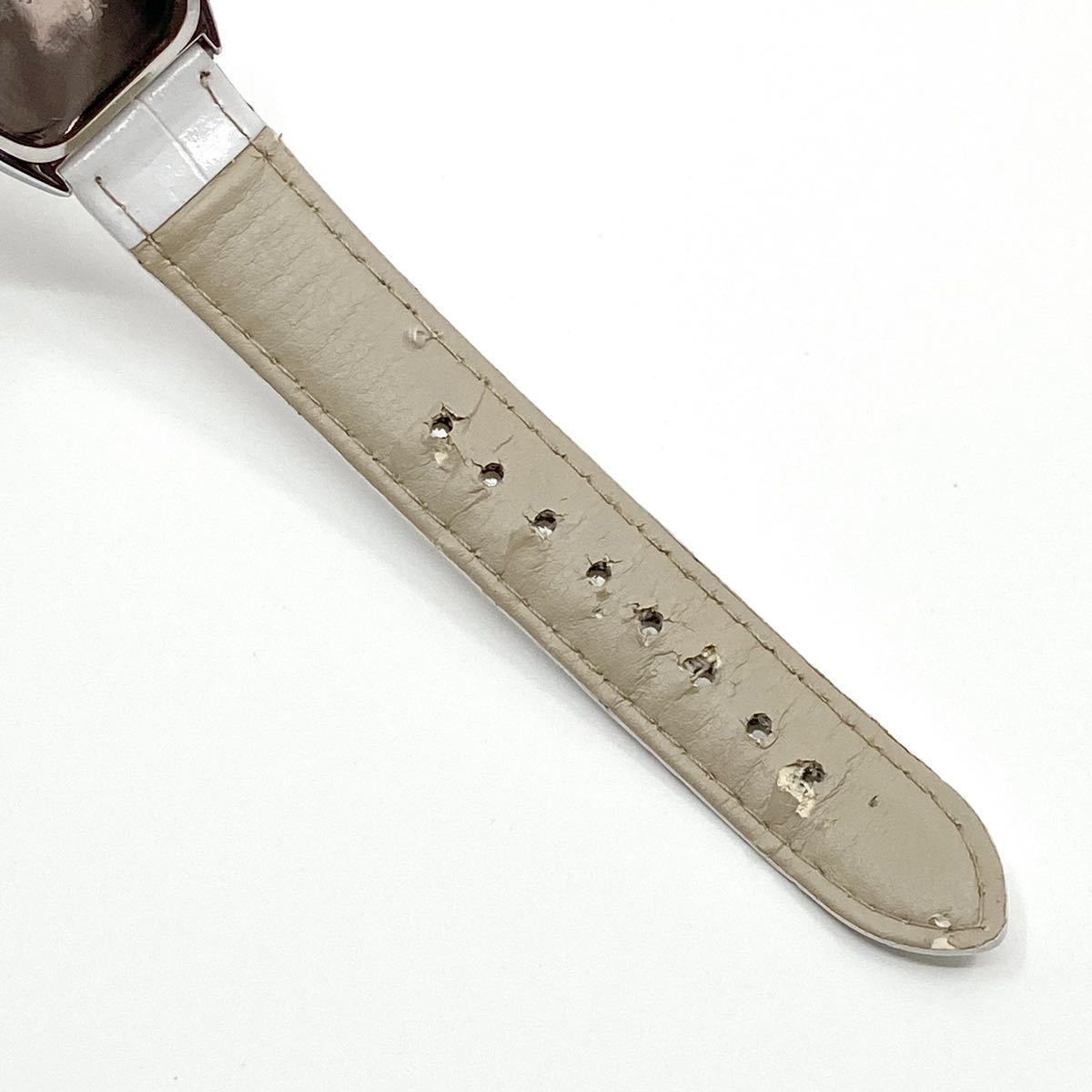 フランク三浦 GRECO ROMAN 腕時計 トノー マルチカラー quartz クォーツ 3針 シルバー 銀 レザーベルト ホワイト 白 グレコローマン Y159_画像9