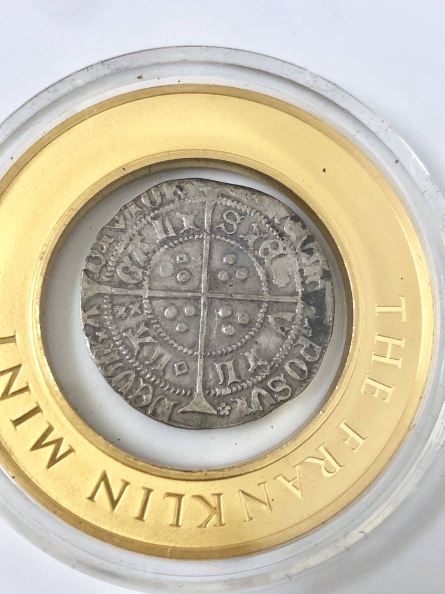 イングランド ヘンリー6世 ばら戦争 1グロート銀貨 4ペンス銀貨 1427-1434年_画像6