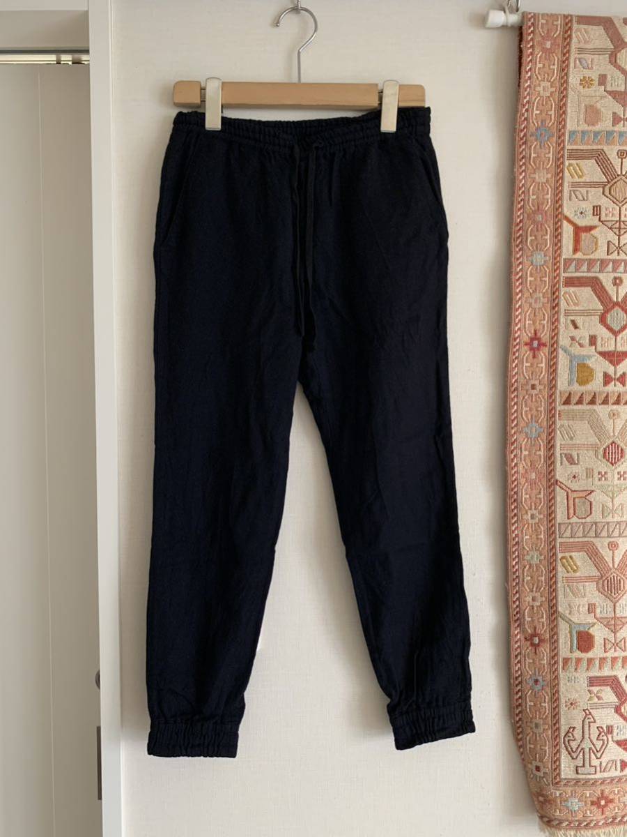  Dress Terior wool pants navy navy blue dark blue bottoms M Easy pants tapered world *