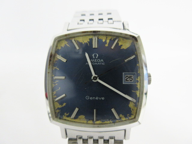 OH済 OMEGA Geneve オメガ ジュネーブ 162.0052 Cal.1012 メンズ AT 自動巻 デイト 腕時計_画像1