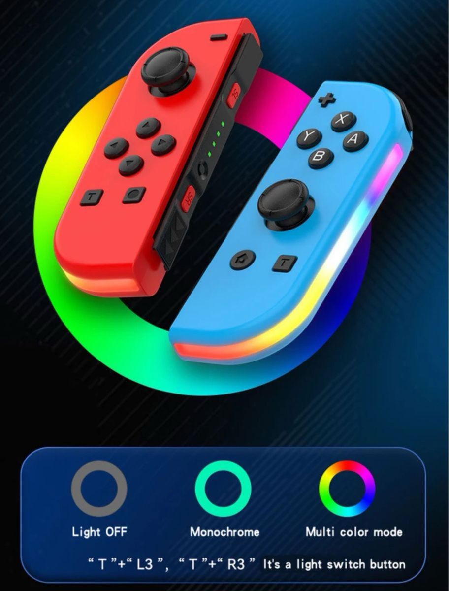 【新品未使用】Joy-Con 互換 連射機能付 Switch コントローラー 連射 LED