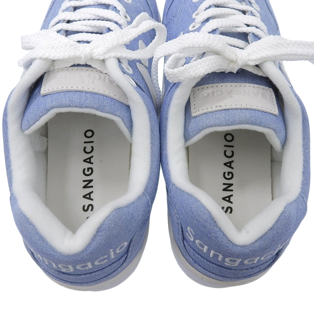 未使用 SANGACIO サンガッチョ にゅ~ず DENIM SKY BLUE スニーカー