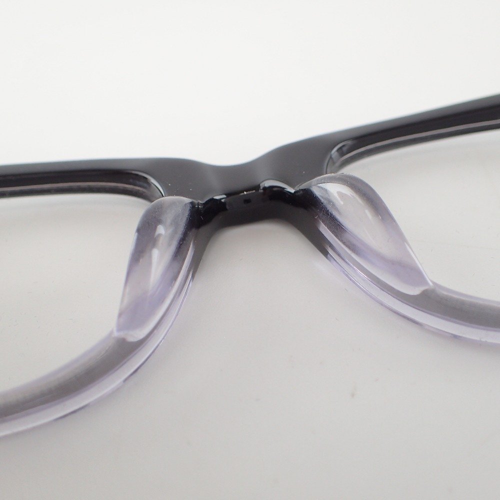 【新品同様】NTS エヌティーエス NO.3 クロII 1960年代復刻 ツートン メガネフレーム 眼鏡 48×22 ブラック/クリア_画像7