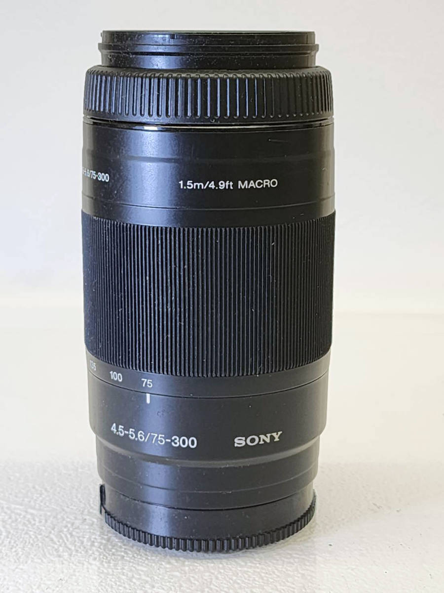 ★ R51121　SONY ソニー　N50　4.5-5.6/75-300　1.5m/4.9ft MACRO　デジタル一眼レフカメラレンズ　 前後キャップ付 ★_画像5