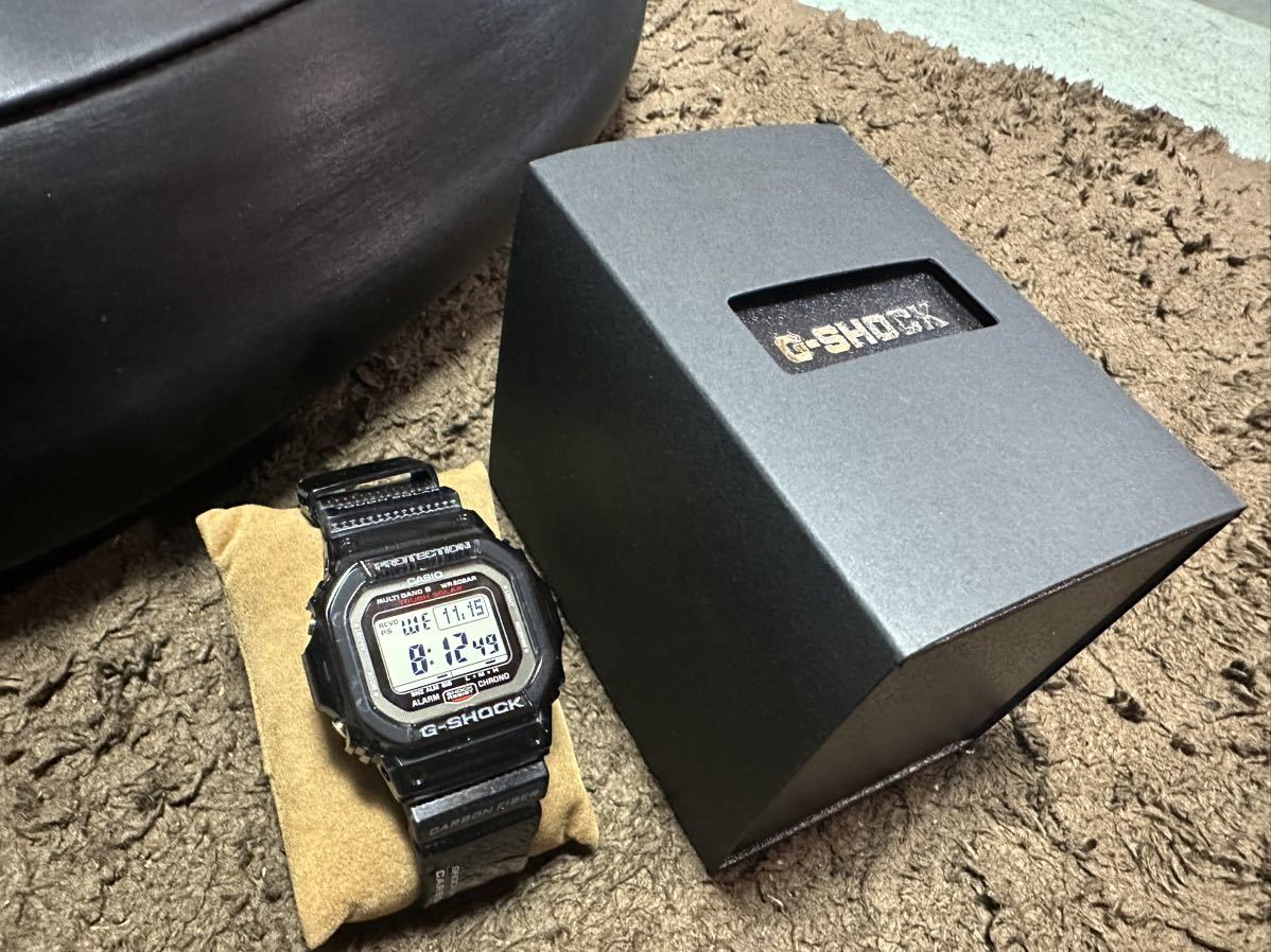 1円〜売切！国内正規品 展示品処分・付属品完備 CASIO G-SHOCK タフソーラー電波時計 カーボンファイバーインサートバンド GW-S5600U-1JF_画像5