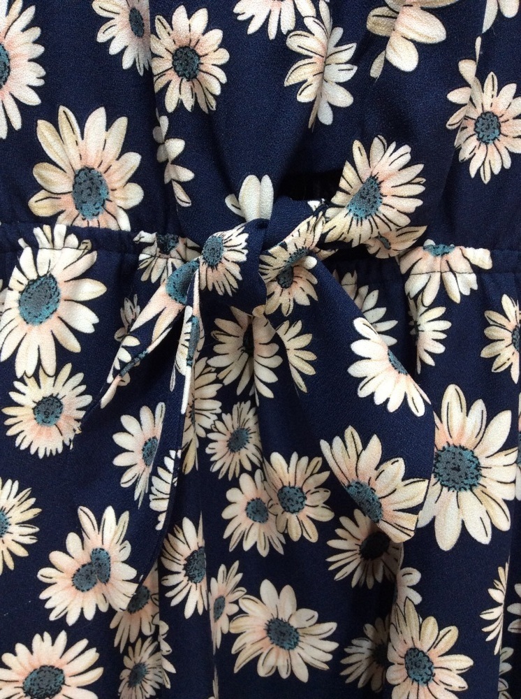  Ozoc темно-синий × большой цветок North limi ni One-piece талия резина ввод наружный чехол, подкладка полиэстер размер 38