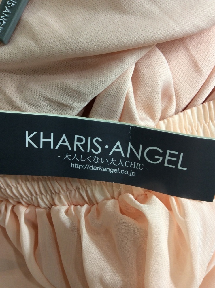 KHRIS ANGEL タグ付き 薄ピンクウエストゴムスカート サイズF_画像5