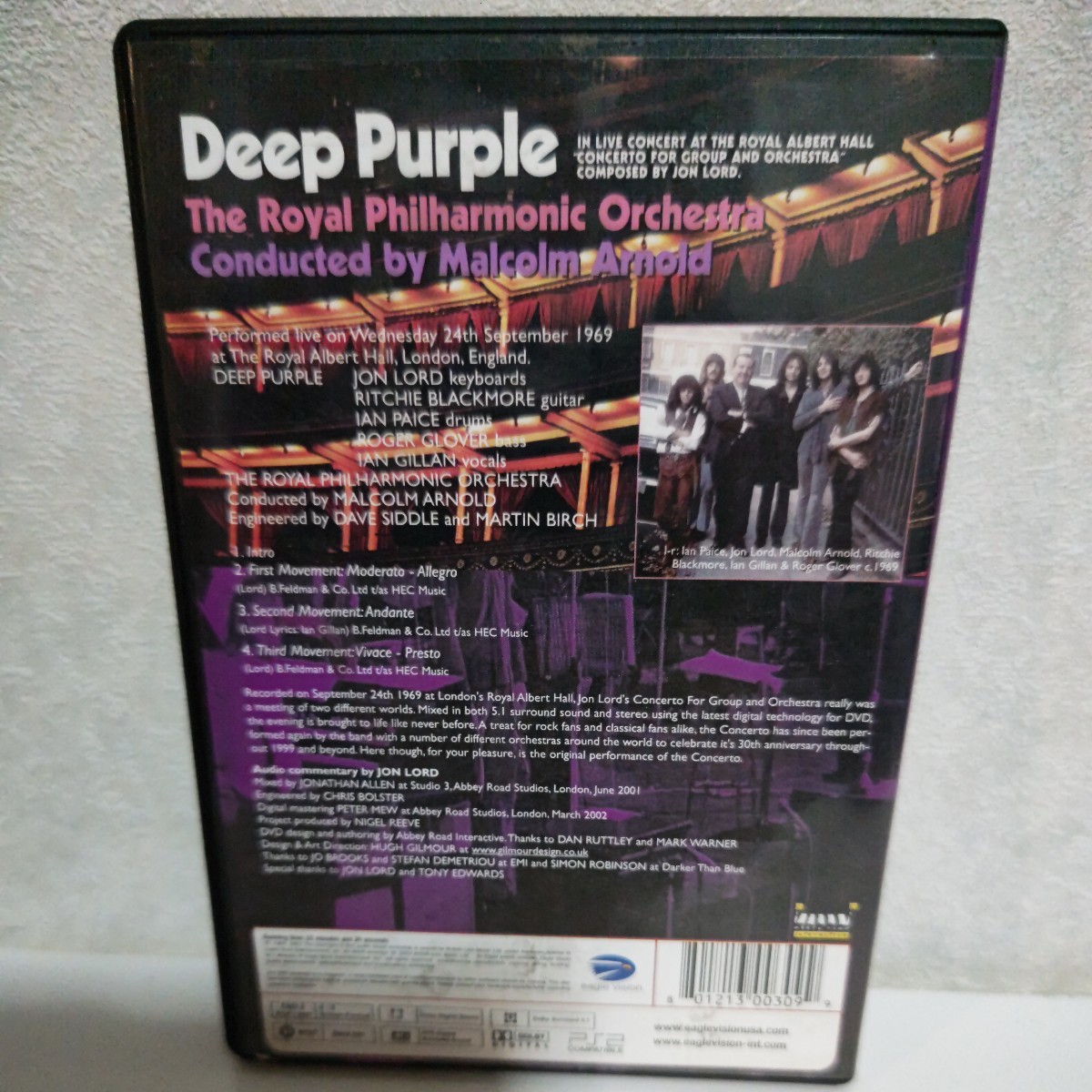DEEP PURPLE/Concerto for Group and Orchestra 1969 輸入盤DVD ディープ・パープル リッチー・ブラックモア 国内プレーヤー再生可_画像2