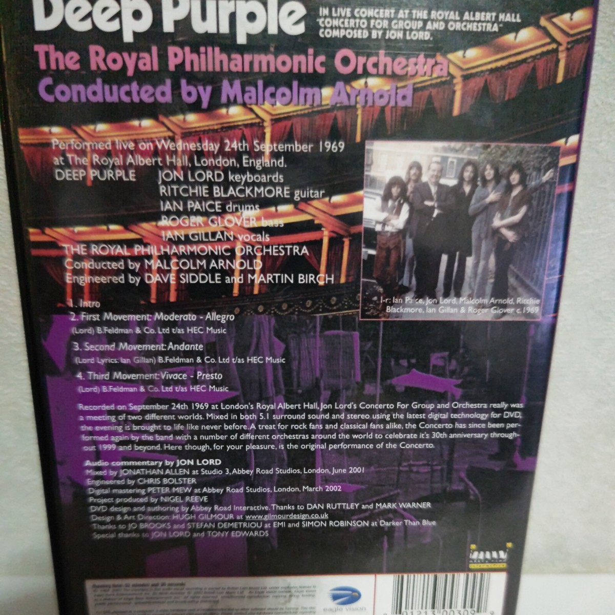 DEEP PURPLE/Concerto for Group and Orchestra 1969 輸入盤DVD ディープ・パープル リッチー・ブラックモア 国内プレーヤー再生可_画像5