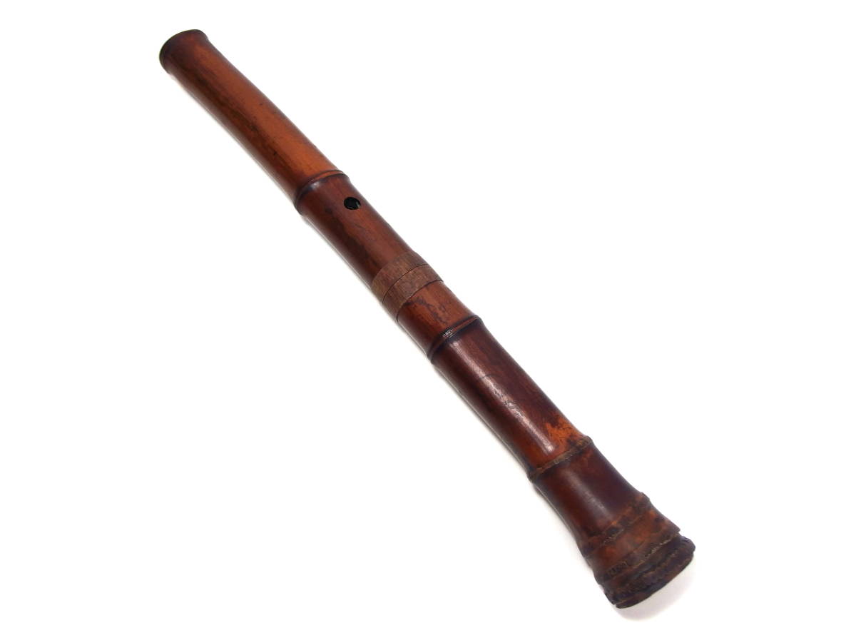 ◆和楽器 尺八 琴古流 無銘 竹製 竹管 全長 48.5cm◆_画像2