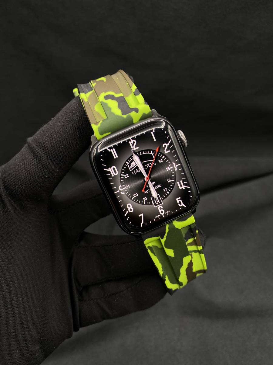  светло-зеленый очень толстый камуфляж -ju резиновая лента серии 9 Ultra Apple часы для 49mm41mm45mm38mm40mm42mm44mm 76543