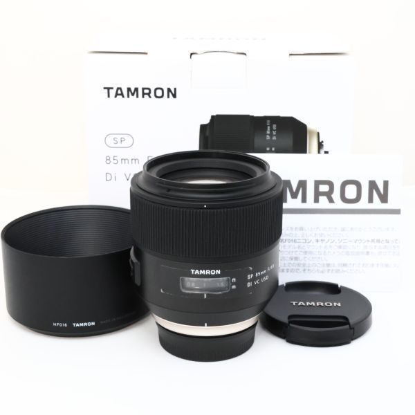 ☆新品級・完動☆TAMRON SP 85mm F1.8 Di VC USD F016 ニコン用 Fマウント 付属品完備☆送料無料・保証付☆G501._画像1