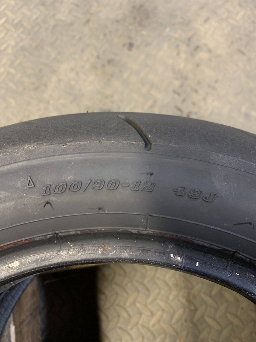 BT601SS TT93GP PRO 前後セット 100/90-12 120/80-12 BRIDGESTONE DUNLOP NSF100 NSR50 エイプ グロム _画像3