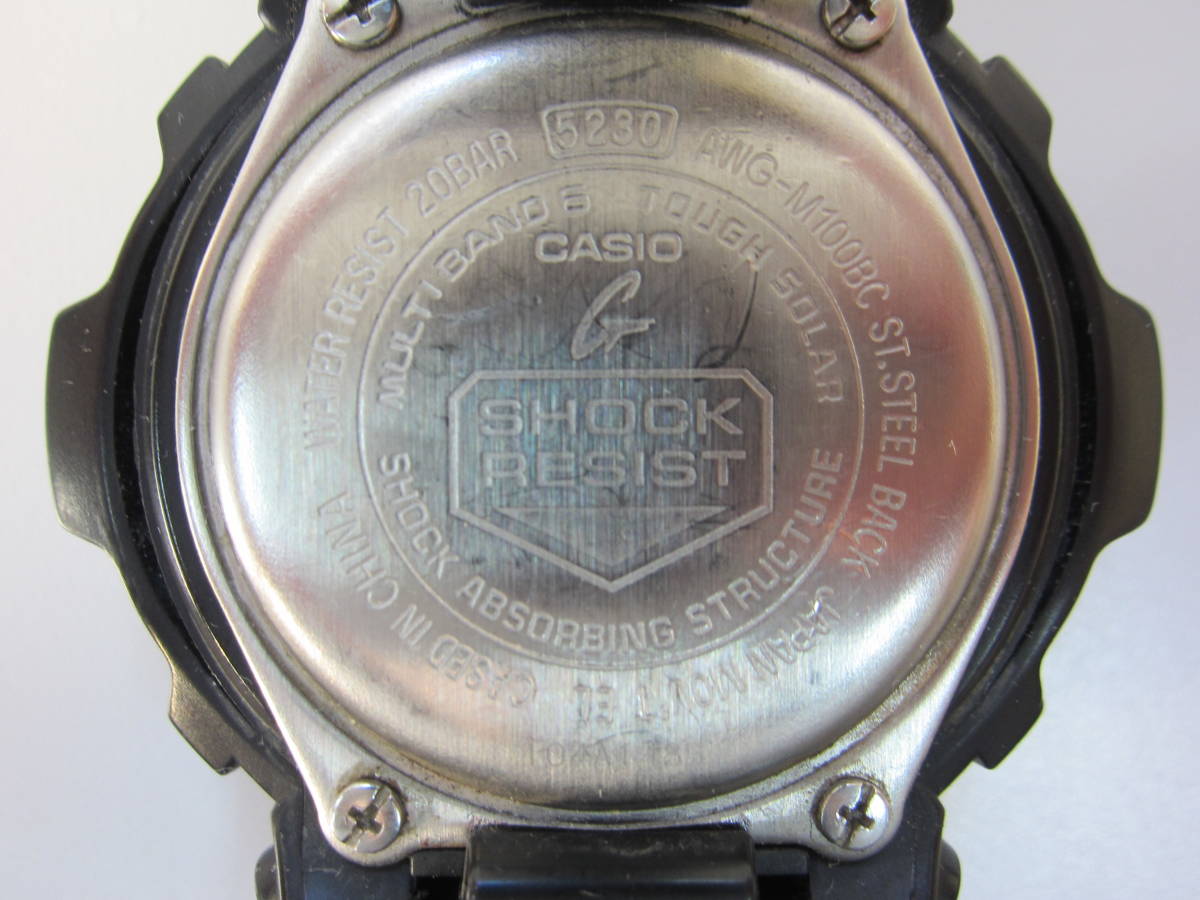11E526MZ9◎CASIO カシオ G-SHOCK ジーショック　AWG-M100BC　5230　アナデジ メンズ 腕時計◎中古品_画像7