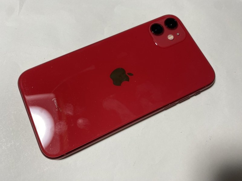 IC970 SIMフリー iPhone11 レッド 128GB ジャンク ロックOFFの画像2