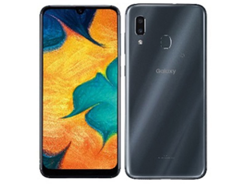 DY348 ★新品未使用 au Galaxy A30 SCV43 ブラック 判定○_画像1