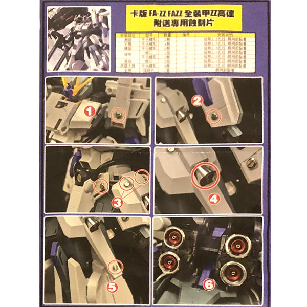  domestic sending!*1/100 MG Ver.Ka FA-010f lure ma-ZZ exclusive use metal parts & metal bar nia kit Gundam ZZ FA gun pra modified 