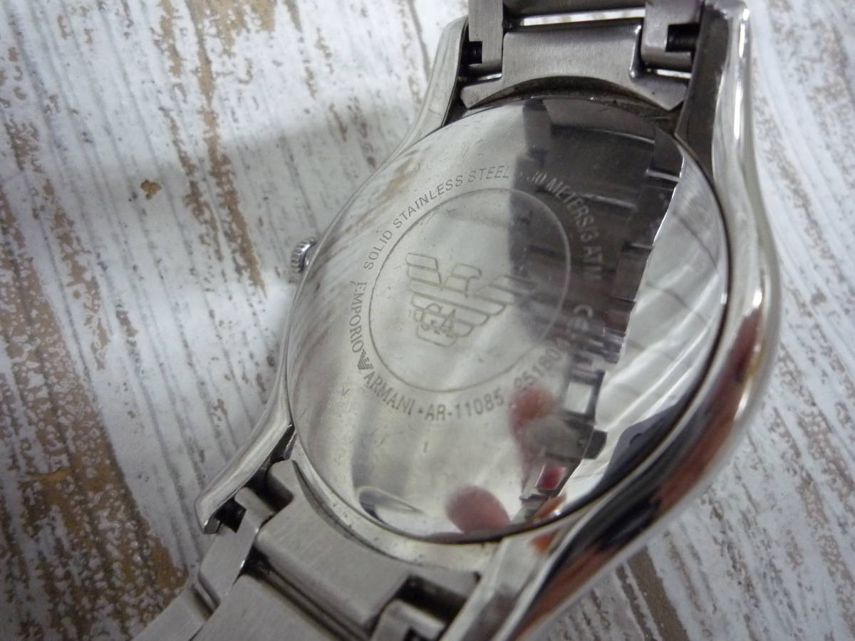 Ua8109-212♪【60】ジャンク品 EMPORIO ARMANI アルマーニ 腕時計 AR-2500 AR-11085 2点セット 動作未確認未検品_画像9