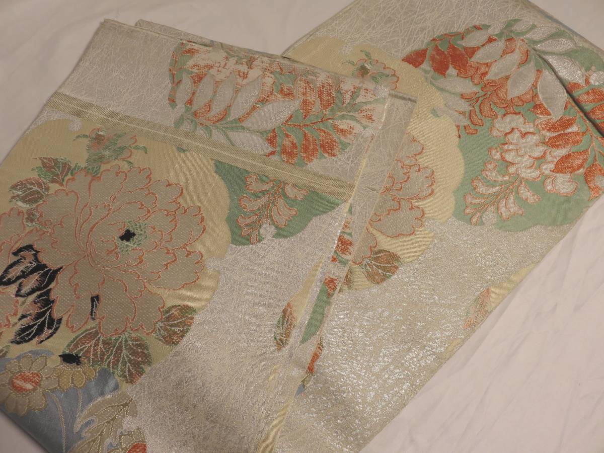 アンティーク 袋帯 - 正絹 振袖 着物 成人式 卒業式 結婚式 花嫁 コレクション レトロ OBI076_画像6