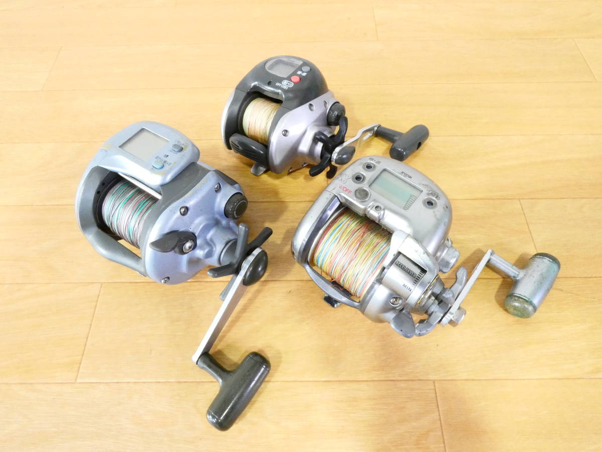 △【中古】(R7) DAIWA /SUPERTANASENSOR-S /など /手動リール /電動リール /3点 /右巻き /船釣り / 海釣り /リール /動作未確認 @80_画像1