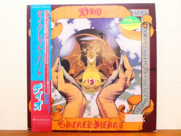 S) ●(R-25) Dio ディオ 「 Sacred Heart セイクレッド・ハート 」 LPレコード 帯付き 28PP-1008 @80_画像1