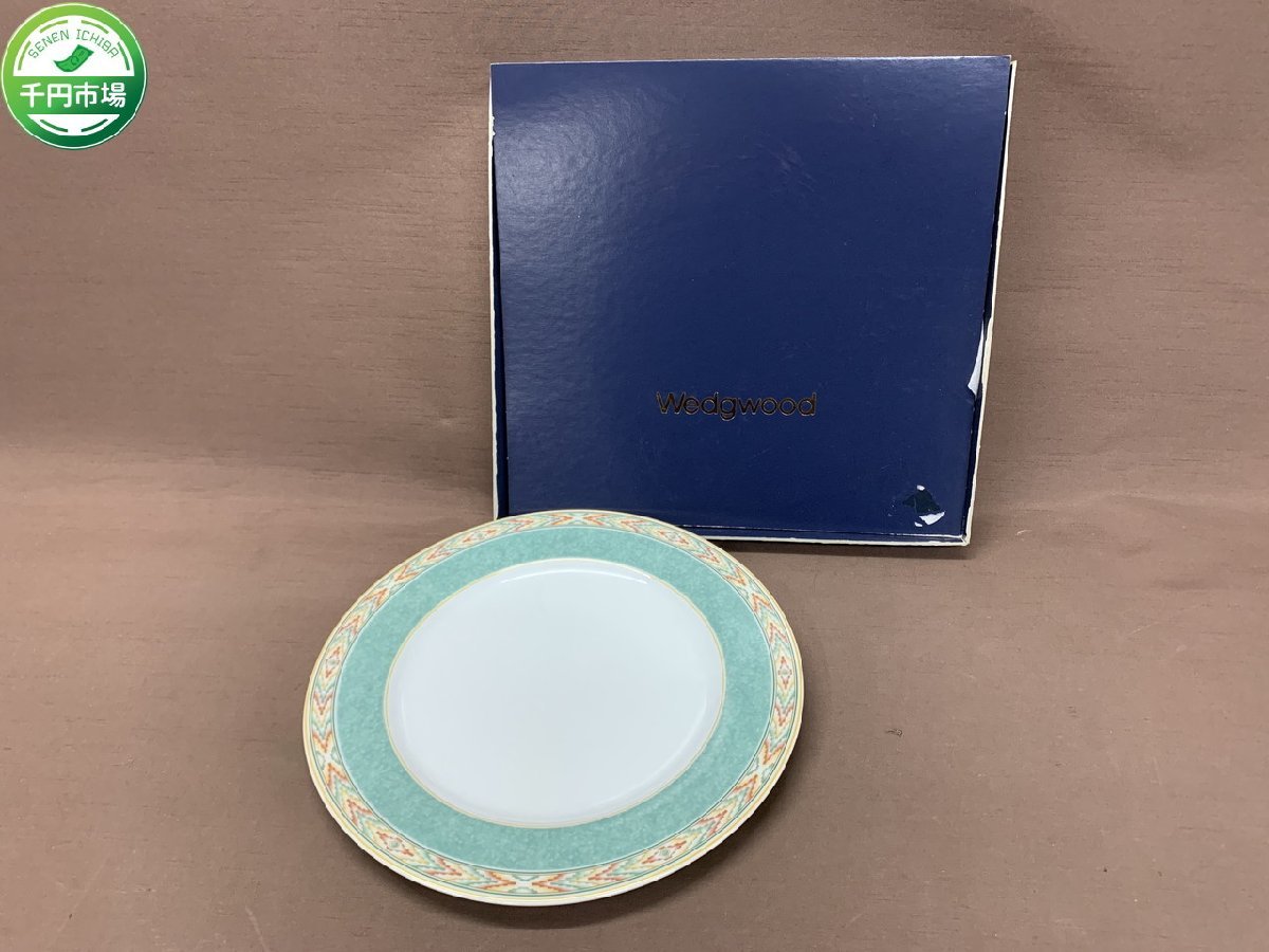 【WA-0005】美品 WEDGWOOD HOME AZTEC ウェッジウッド プレート 丸皿 平皿 大皿 洋食器 外箱付 現状品【千円市場】_画像1