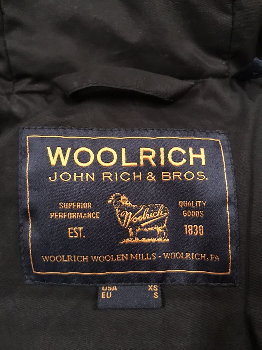 定価13.2万！WOOLRICH ウールリッチ BLIZZARD PARKA 上質コットン素材 高級 ダウンジャケット JKT サイズXS ブラック ブリザードパーカー_画像9