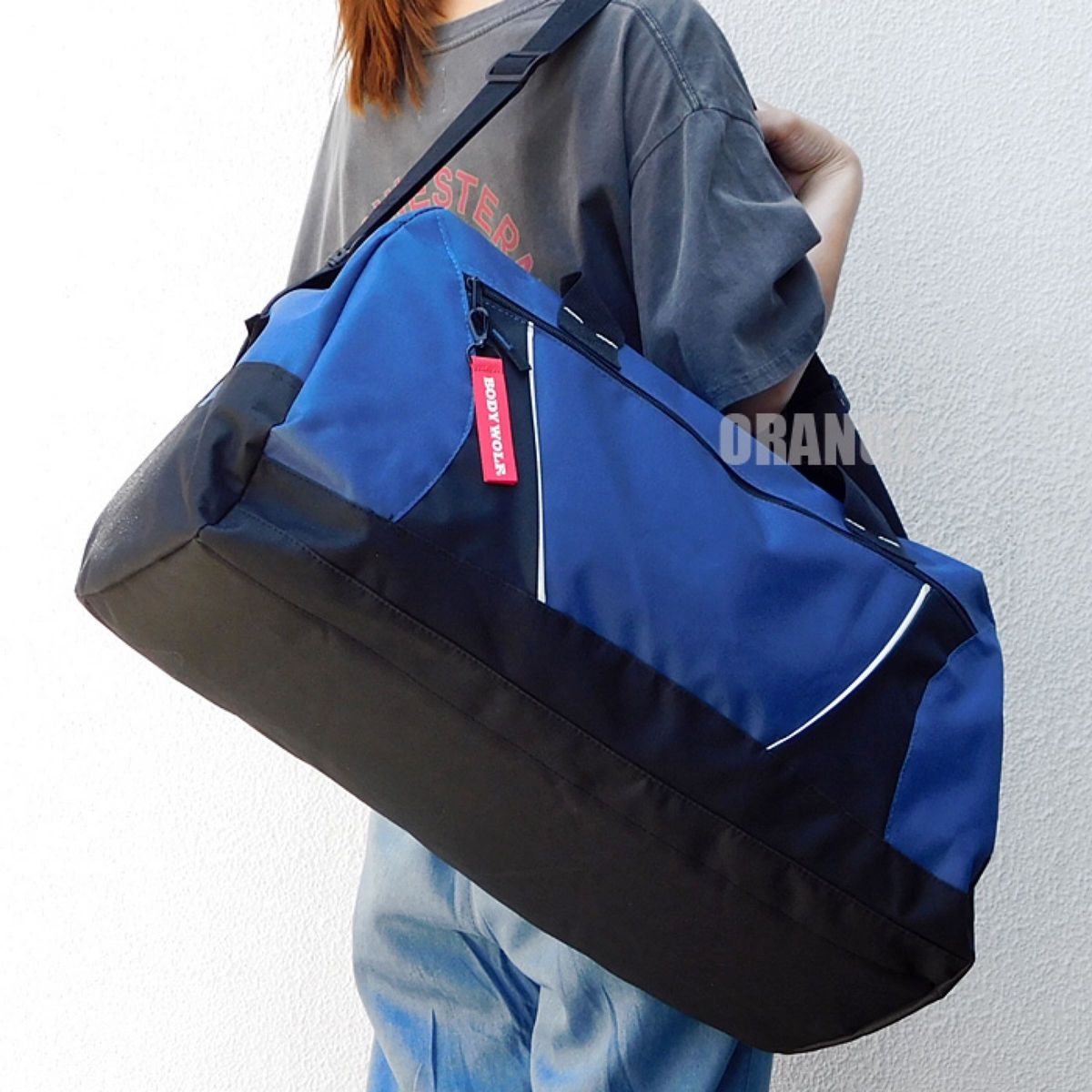 新品 撥水加工 2WAY ボストンバッグ 大容量 49L メンズ レディース トラベルバッグ 旅行バッグ 修学旅行 合宿 ネイビー