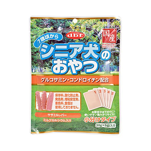 デビフ　シニア犬のおやつ　グルコサミン・コンドロイチン配合　１００ｇ（２０ｇ×５袋）おやつ　スナック_画像1