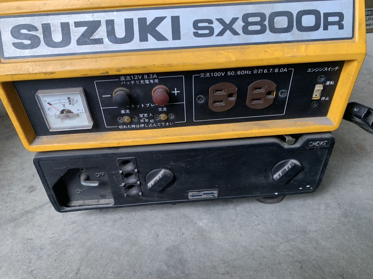 ff195 SUZUKI スズキ ポータブル 発電機 SX800R 中古品_画像2