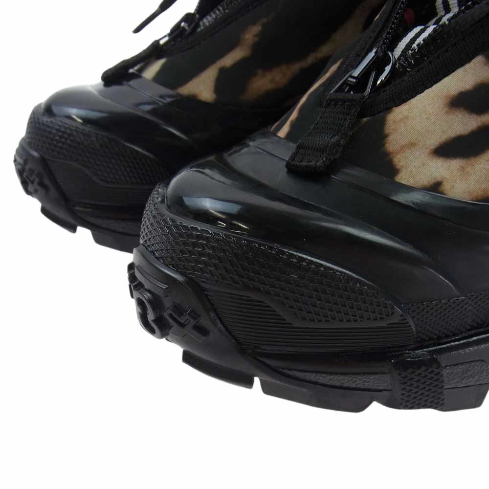 BURBERRY Burberry ARTHUR Arthur Leopard ткань Raver спортивные туфли оттенок черного 36[ б/у ]