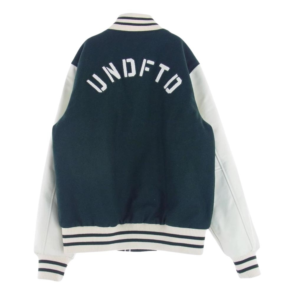 A BATHING APE アベイシングエイプ 20AW × UNDFTD VARSITY JACKET スタジャン グリーン【中古】_画像2