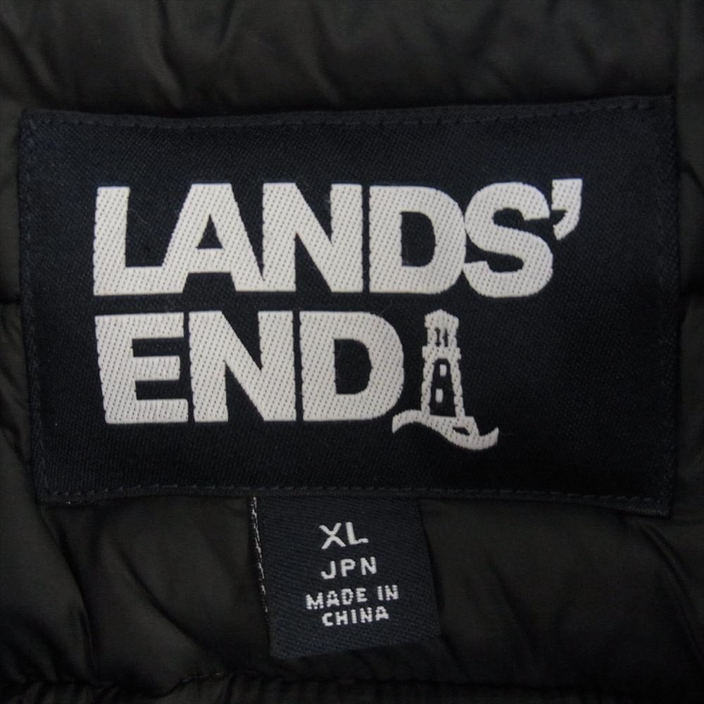 ランズエンド LANDS END プリマロフト 中綿 ブルゾン ジャケット ワインレッド系 XL【中古】_画像4